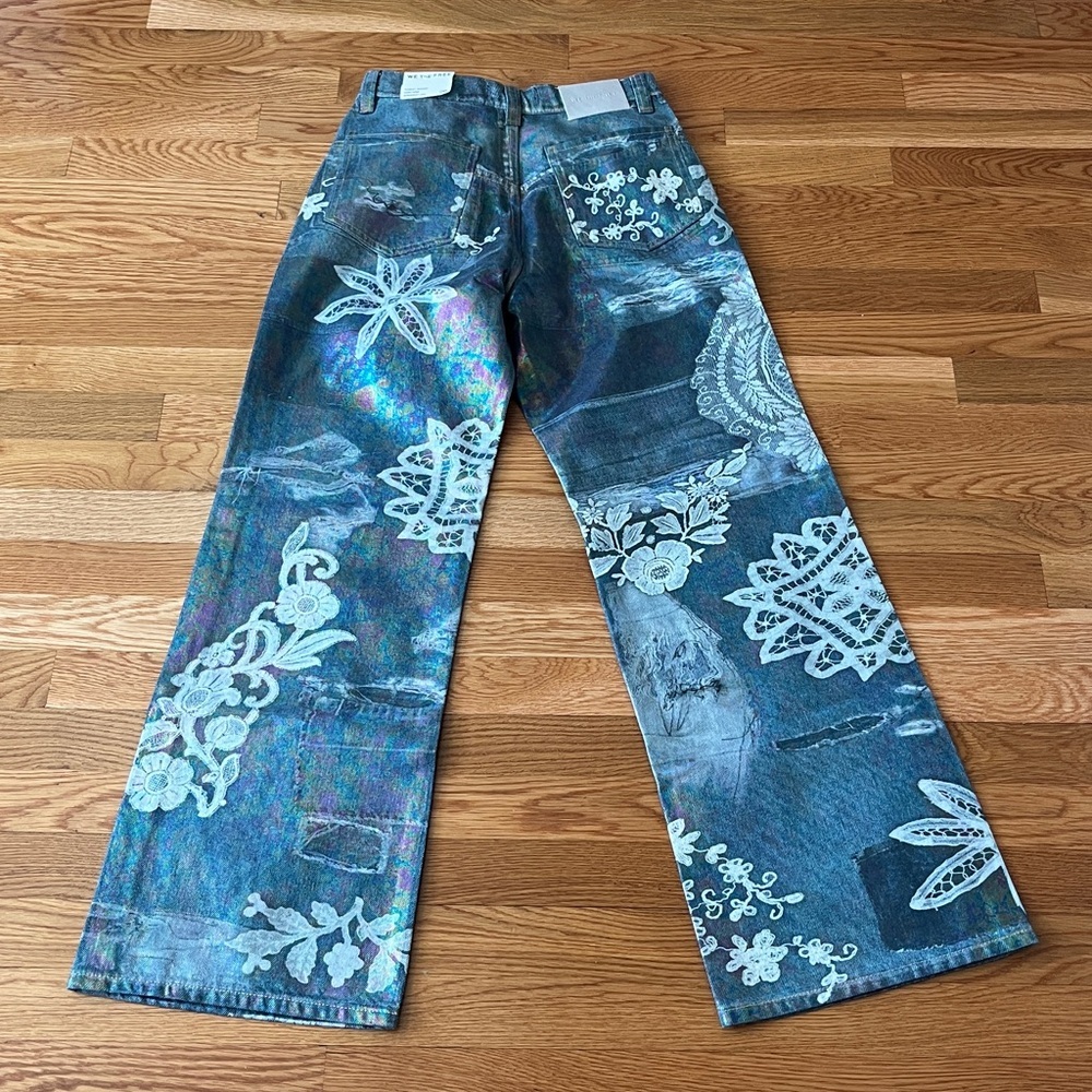 We The Free Tinsley Printed High-Rise Illusions Jeans Size 26 NWT - Picture 15 of 16
